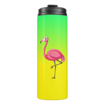 Roze Flamingo in Cartoonstijl
