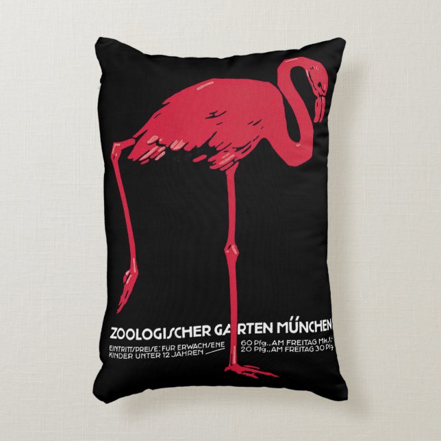  roze flamingo in Duitsland dierentuin München Accent Kussen (Voorkant(Verticaal))