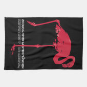  roze flamingo in Duitsland dierentuin München Theedoek (Horizontaal)