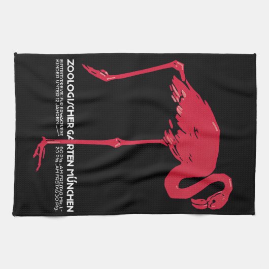  roze flamingo in Duitsland dierentuin München Theedoek (Horizontaal)