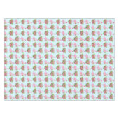 Roze Flamingo in Santa Hat met Candy Cane Bouquet Tafelkleed (Voorkant (Horizontaal))