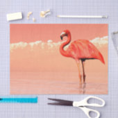 Roze flamingo in water - 3D geeft terug Tissuepapier (Craft)