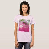 Roze Flamingo Inspirerend Gezegde Inspire Quote T-shirt (Voorkant volledig)