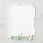 Roze Flamingo Invitation Kaart (Achterkant)