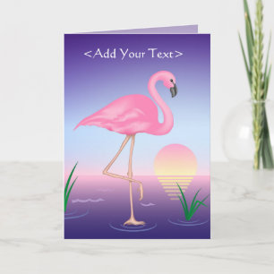 Roze Flamingo Kaart