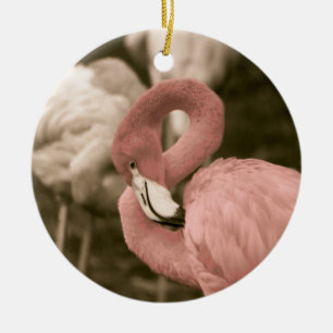 Roze Flamingo Keramisch Ornament