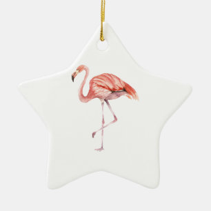 Roze Flamingo Keramisch Ornament