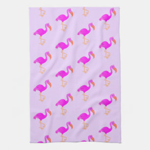 Roze Flamingo Keukenhanddoek