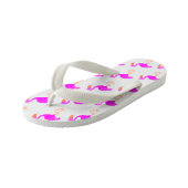 Roze Flamingo Kind Teenslippers (Schuin)
