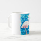 Roze flamingo koffiemok (Voorkant links)