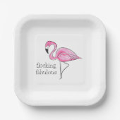 Roze Flamingo Kudde Fantastisch Papieren Bordje (Voorkant)