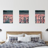 Roze Flamingo kudde op water Muurkunst Sets (Slaapkamer)