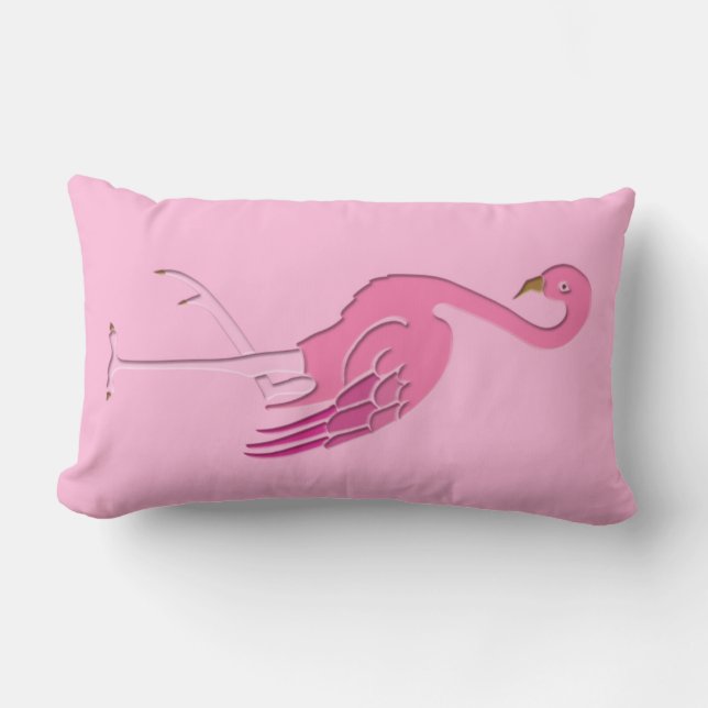  roze flamingo kussen (Voorkant)