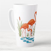 Roze flamingo latte mok (Linkerhoek)