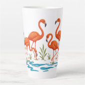 Roze flamingo latte mok (Voorkant)