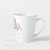 Roze Flamingo Latte Mok (Rechts)