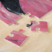Roze Flamingo Legpuzzel (Zijkant)