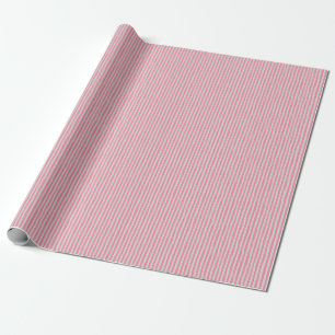 Roze Flamingo & Lichtgrijze Scheve Strepen Cadeaupapier