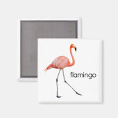 Roze Flamingo Magneet (Voorkant / Achterkant)