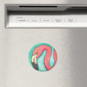 Roze Flamingo - magneet (Insitu (Vaatwasser))