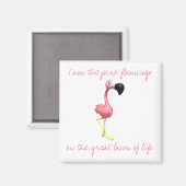 Roze Flamingo Magnet Magneet (Voorkant / Achterkant)