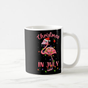 Roze Flamingo Met Kerstmanhoed Kerstmis In Juli Me Koffiemok