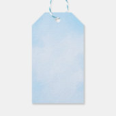 Roze Flamingo met Watermeloen en ananas Cadeaulabel (Achterkant)