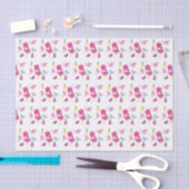 Roze Flamingo met Watermeloen en ananas Tissuepapier (Craft)