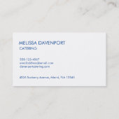 Roze Flamingo met Watermeloen en ananas Visitekaartje (Achterkant)