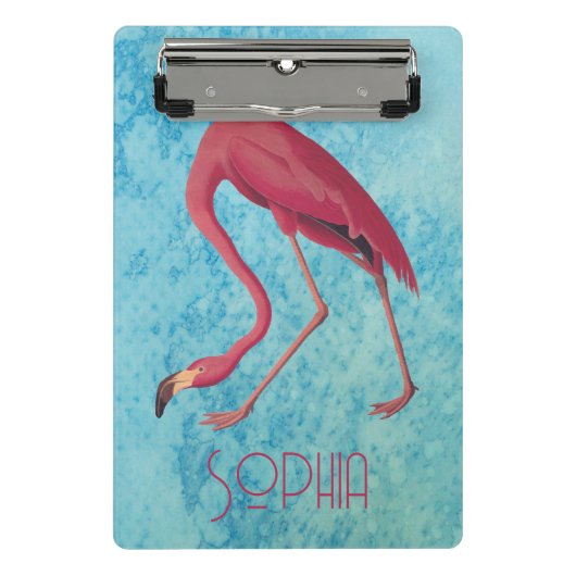 roze flamingo mini klembord (Voorkant)