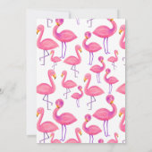 Roze Flamingo Modern Baby shower Kaart (Achterkant)