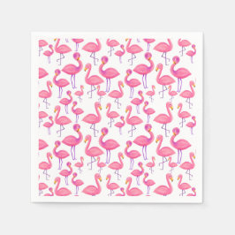 Roze Flamingo Modern Baby shower Servet