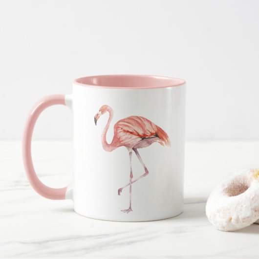 Roze Flamingo Mok (Met donut)