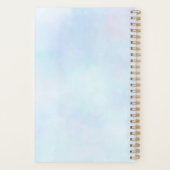 Roze Flamingo Momma & Baby met palmbomen Planner (Achterkant)