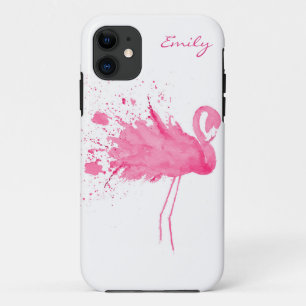 Roze Flamingo Monogram iPhone 11 Hoesje