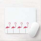 Roze Flamingo Mouse Mat White Muismat (Met muis)