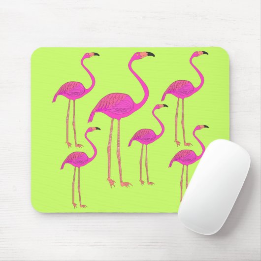 Roze Flamingo Mousepad Muismat (Met muis)