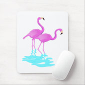 Roze Flamingo Mousepad Muismat (Met muis)