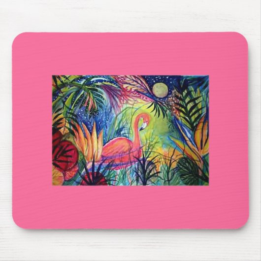 Roze Flamingo Muismat (Voorkant)