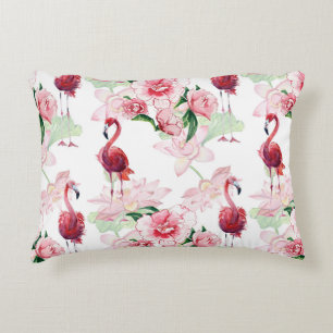 Roze Flamingo: Naadloze Patroon Elegantie Accent Kussen