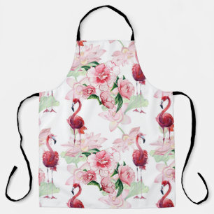 Roze Flamingo: Naadloze Patroon Elegantie Schort