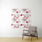 Roze Flamingo: Naadloze Patroon Elegantie Wandkleed (In Situ (horizontaal))