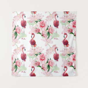 Roze Flamingo: Naadloze Patroon Elegantie Wandkleed