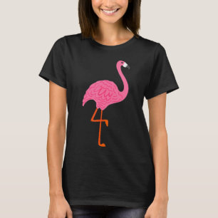 Roze Flamingo op een been voor Bird & Natuur Beach T-shirt