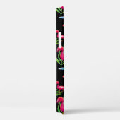 Roze Flamingo op zwart Case-Mate iPhone Case (Achterkant / Rechts)