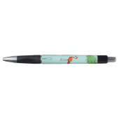 Roze Flamingo & Palm Leaf on Light Blue Pen (Voorkant)