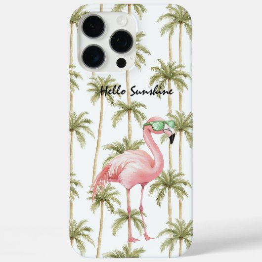 Roze Flamingo Palmbomen Case-Mate iPhone Case (Achterkant)