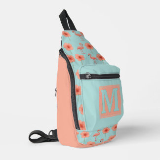 Roze Flamingo Paradijs Waterverf Patroon Sling Bag