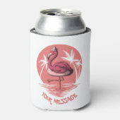 Roze Flamingo Party Blikjeskoeler (Blikje Voorkant)