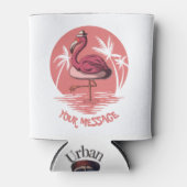 Roze Flamingo Party Blikjeskoeler (Voorkant)